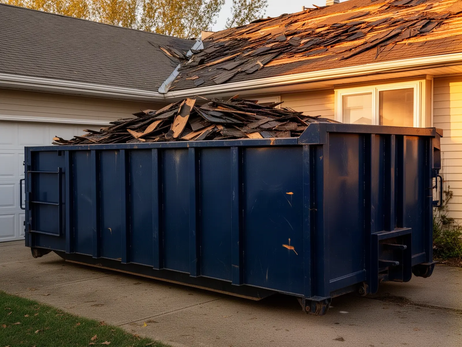 Roll-off dumpster from Plum Lake Dumpster Rental in Moorhead, MN